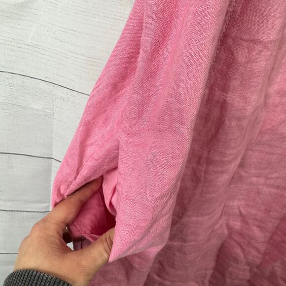 Madewell Womens size 6 Goldie Mini Dress in 100% Linen Retro Rose Square Neck - Picture 7 of 12